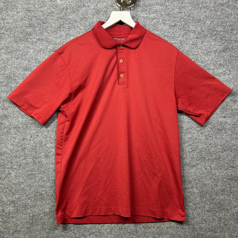 Nike Golf Dri-FIT Polo Shirt Men's Red Short Sleeve Sports Classic - Medium